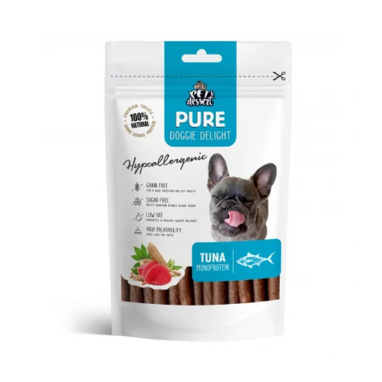 Pet’s Dessert Hypoallergenic – recompense pentru câini, cu ton, 80 g